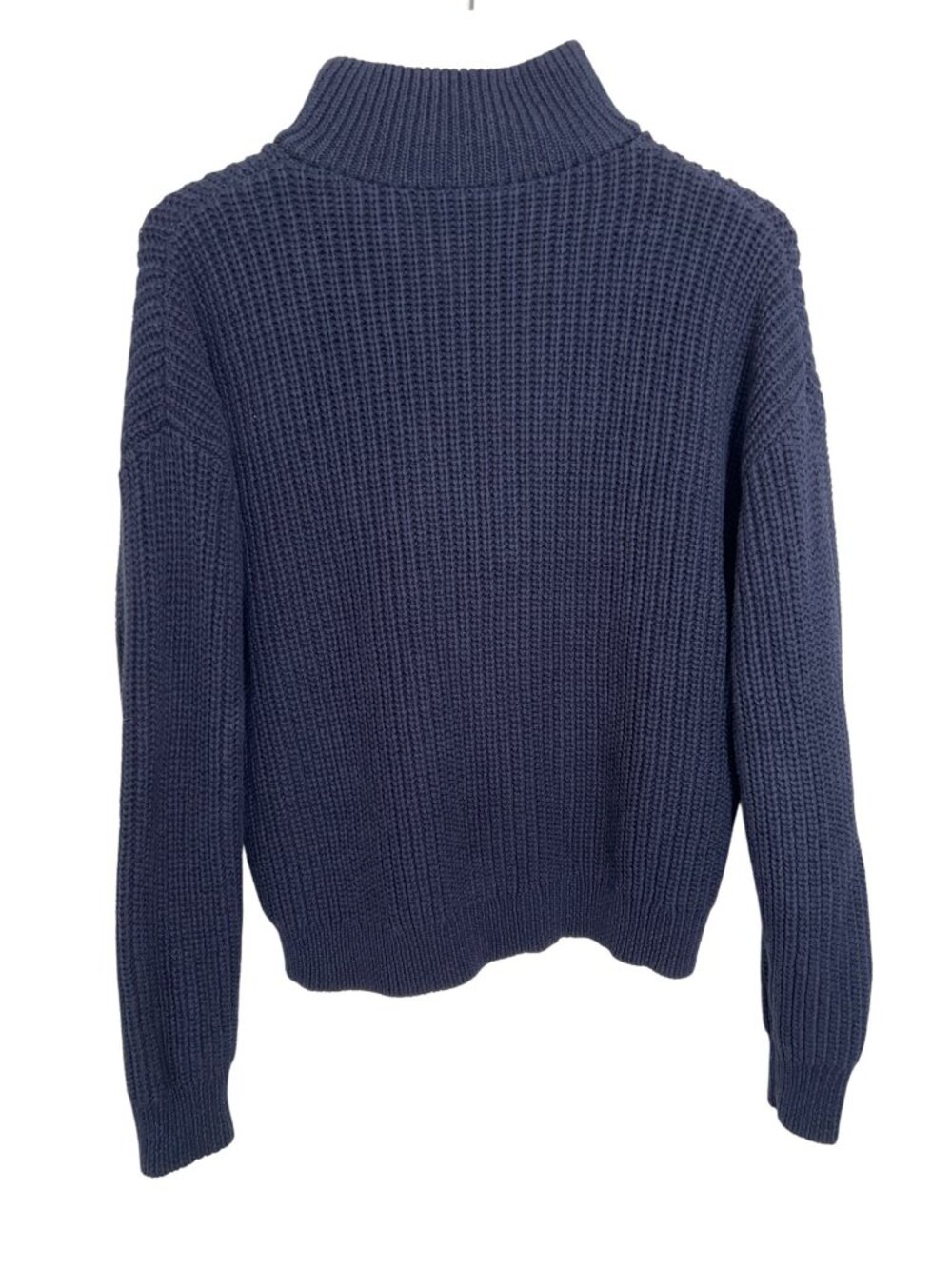 Theory chunky knit cotton sweater S Small navy blue - Picture 4 of 5